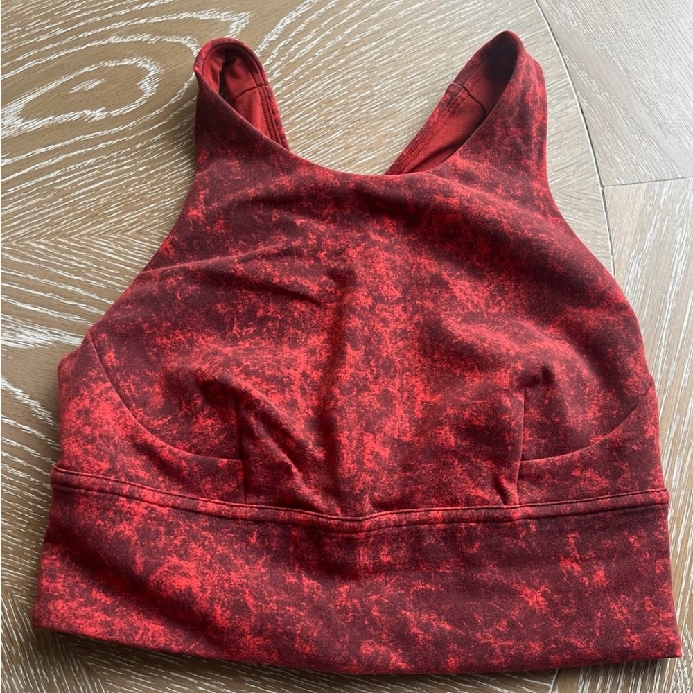 Lululemon Wunder Train, Red Sports Bra, Size 4